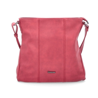 Crossbody kabelka Tangerin materiál syntetická kůže zapínání na zip barva červená velikost střední 8004 CV Zepředu