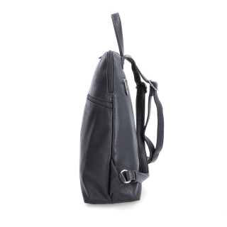 Elegantní městský batoh Tangerin materiál syntetická kůže zapínání na zip barva černá velikost střední 8013 C Z boku