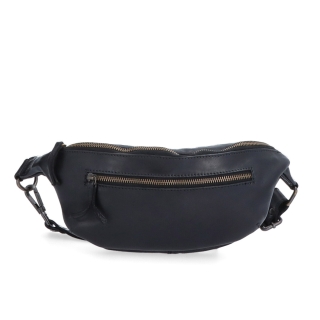 Moderní kožená crossbody ledvinka Noelia Bolger materiál kůže zapínání na zip barva černá velikost malá NB 2402 C Zepředu
