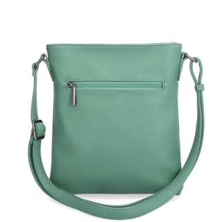 Crossbody kabelka na zip Carmelo materiál syntetická kůže zapínání na zip barva zelená velikost malá 4324 ZE Zezadu