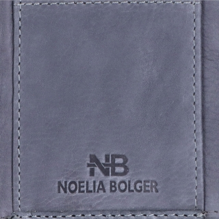 Kožená peněženka s praktickou zipovou kapsou Noelia Bolger materiál kůže zapínání na cvoček barva modrá velikost malá 5132 NB JE Logo