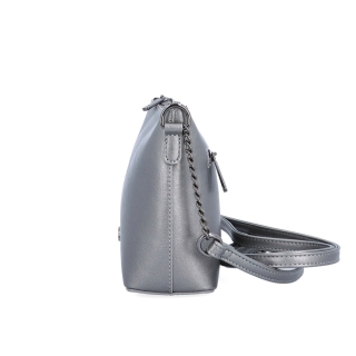 Společenská crossbody kabelka s řetízkem Le Sands materiál syntetická kůže zapínání na zip barva metalická velikost malá 7708 TI Z boku