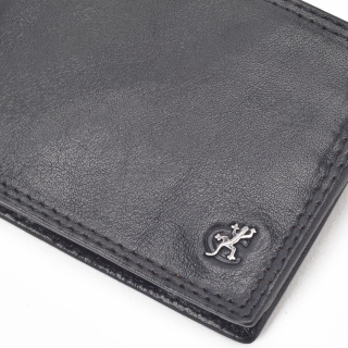 Kožená peněženka na šířku Cosset materiál kůže zapínání Bez zapínání barva černá velikost malá 4503 Komodo C Logo