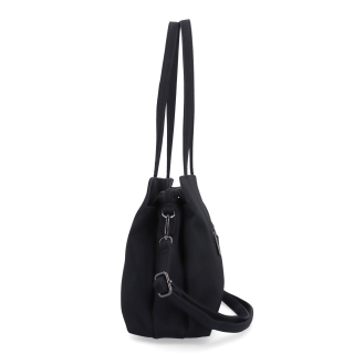 Elegantní kabelka s odnímatelným crossbody popruhem Le Sands materiál syntetická kůže zapínání na zip barva černá velikost střední 4649 C Z boku
