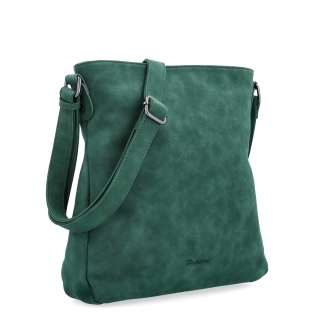 Stylová crossbody kabelka s čistým designem Tangerin materiál syntetická kůže zapínání na zip barva zelená velikost střední 1101 TZE
