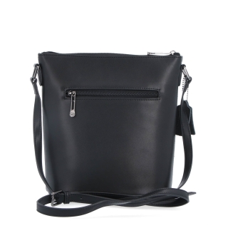 Crossbody z pravé kůže Noelia Bolger materiál kůže zapínání na zip barva černá velikost malá NB 0052 C Zezadu