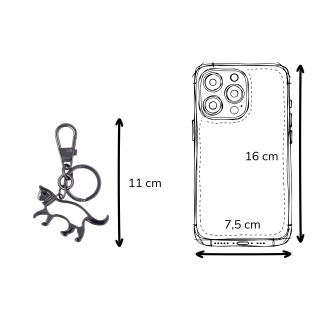 Kovový přívěsek na kabelku Kočka Indee materiál kov barva metalická D031