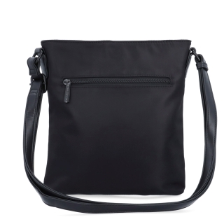 Stylová dámská crossbody kabelka z nylonu Carmelo materiál nylon zapínání na zip barva černá velikost malá 6606 C Zezadu