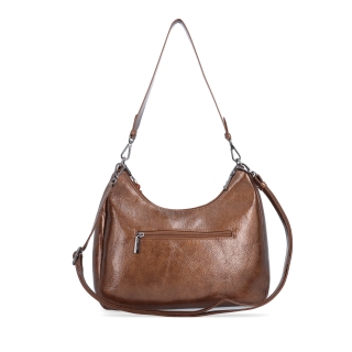 Kabelka přes rameno i crossbody s odepínacími popruhy Le Sands materiál syntetická kůže zapínání na zip barva metalická velikost střední 4637 STAZL Zezadu