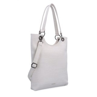 Městská kabelka s odepínacím crossbody popruhem Carmelo materiál syntetická kůže zapínání na zip barva béžová velikost střední 4395 K