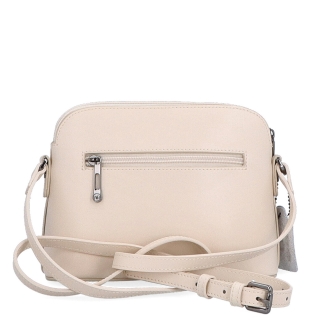 Kožená kabelka crossbody Noelia Bolger Noelia Bolger materiál kůže zapínání na zip barva béžová velikost malá NB 0096 BE Zezadu