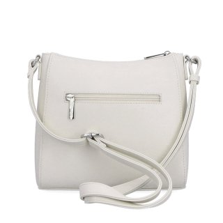 Minimalistická crossbody kabelka do města Le Sands materiál syntetická kůže zapínání na zip barva béžová velikost malá 7706 BE Zezadu