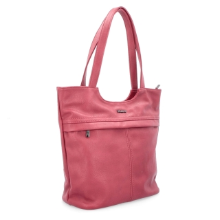 Velká shopper kabelka z měkčí syntetické kůže Tangerin materiál syntetická kůže zapínání na zip barva červená velikost velká 8010 CV