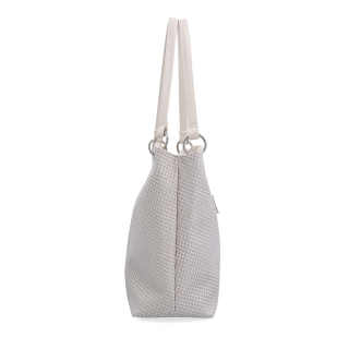 Praktická shopper kabelka s členěným interiérem Le Sands materiál syntetická kůže zapínání na zip barva béžová velikost velká 4619 K Z boku
