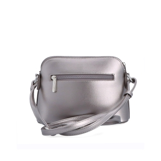 Minimalistická crossbody kabelka Le Sands materiál syntetická kůže zapínání na zip barva metalická velikost malá 7710 STR Zezadu