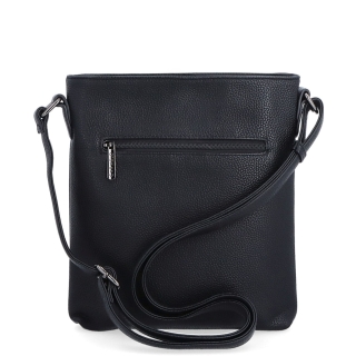 Crossbody kabelka na zip Carmelo materiál syntetická kůže zapínání na zip barva černá velikost malá 4324 C Zezadu