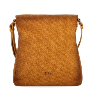Střední jednoduchá crossbody kabelka Indee materiál syntetická kůže zapínání na zip barva žlutá velikost střední 6317 ZLU Zepředu