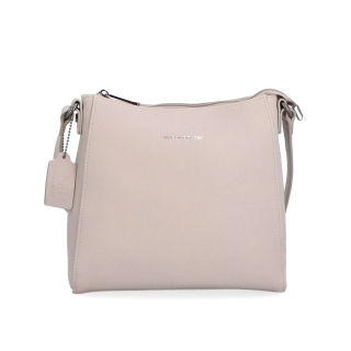Kožená crossbody kabelka Noelia Bolger materiál kůže zapínání na zip barva šedá velikost malá NB 0074 SS Zepředu