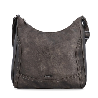 Městská crossbody kabelka ze syntetické kůže Tangerin materiál syntetická kůže zapínání na zip barva šedá velikost střední 8046 ANT Zepředu