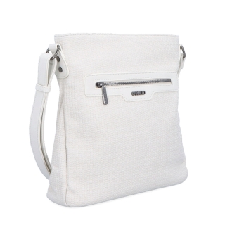 Crossbody kabelka s přední zipovou kapsou Carmelo materiál syntetická kůže zapínání na zip barva béžová velikost střední 4309 K
