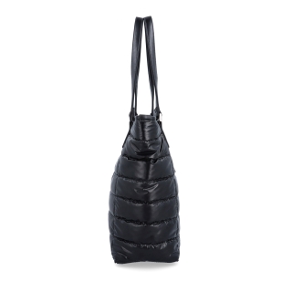 Shopperka přes rameno z nadýchaného materiálu Carmelo materiál nylon zapínání na zip barva černá velikost velká 4385 C Z boku