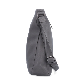 Crossbody kabelka s jednoduchým prošíváním Tangerin materiál syntetická kůže zapínání na zip barva šedá velikost střední 8003 TS Z boku
