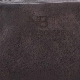 Kožená klíčenka se zaobleným tvarem Noelia Bolger materiál kůže zapínání na zip barva hnědá velikost malá 5128 NB H Logo