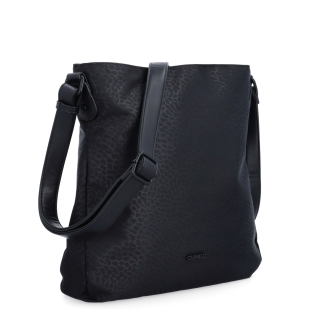 Crossbody kabelka v minimalistickém stylu Carmelo materiál nylon zapínání na zip barva černá velikost střední 6605 C LE