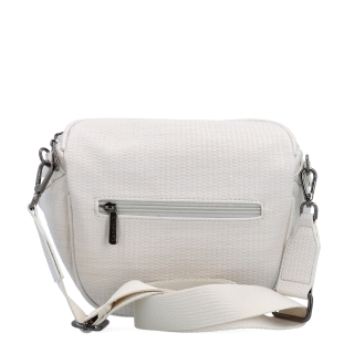 Městská ledvinka pro pohodlné nošení crossbody Carmelo materiál syntetická kůže zapínání na zip barva bílá velikost malá 4399 K Zezadu