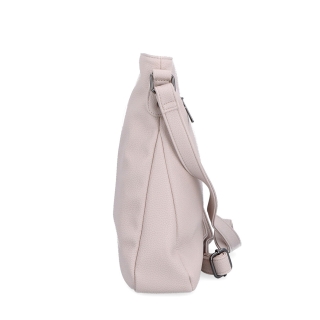 Designová crossbody kabelka Carmelo materiál syntetická kůže zapínání na zip barva růžová velikost střední 4271 LI Z boku