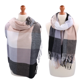 Příjemná šála s kostkovaným vzorem Noelia Bolger materiál Polyester s příměsí vlny barva multicolor KZ002 - 01
