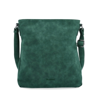 Stylová crossbody kabelka s čistým designem Tangerin materiál syntetická kůže zapínání na zip barva zelená velikost střední 1101 TZE Zepředu