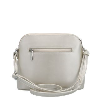 Malá minimalistická crossbody kabelka Le Sands materiál syntetická kůže zapínání na zip barva béžová velikost malá 7712 PRL Zezadu