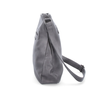 Crossbody kabelka s vnějšími kapsami Tangerin materiál syntetická kůže zapínání na zip barva šedá velikost střední 8008 TS Z boku