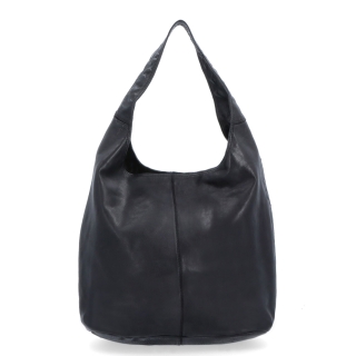 Velká prošívaná kožená shopper kabelka Noelia Bolger materiál kůže zapínání na zip barva černá velikost velká NB 2077 C Zepředu