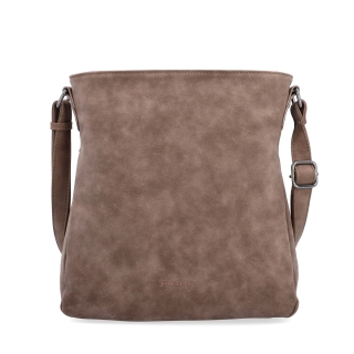 Stylová crossbody kabelka s čistým designem Tangerin materiál syntetická kůže zapínání na zip barva hnědá velikost střední 1101 H Zepředu