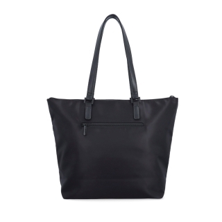 Elegantní nylonová kabelka přes rameno Carmelo materiál nylon zapínání na zip barva černá velikost velká 6601 C Zezadu