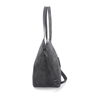 Velká kabelka na rameno s crossbody popruhem Tangerin materiál syntetická kůže zapínání na zip barva šedá velikost velká 1120 ANT Z boku