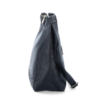 Městská crossbody kabelka ze syntetické kůže Tangerin materiál syntetická kůže zapínání na zip barva černá velikost střední 8046 C Z boku