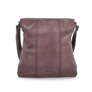 Crossbody kabelka Tangerin materiál syntetická kůže zapínání na zip barva hnědá velikost střední 8004 TH Zepředu