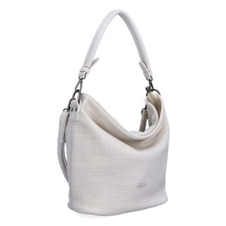 Originální hobo bag Carmelo materiál syntetická kůže zapínání na zip barva béžová velikost střední 4304 K