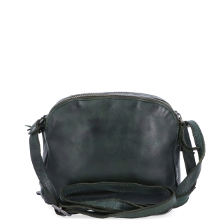Kvalitní kožená crossbody kabelka Noelia Bolger materiál kůže zapínání na zip barva zelená velikost malá NB 2408 ZE Zezadu