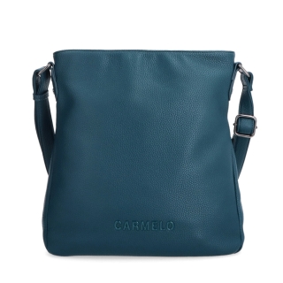 Designová crossbody kabelka Carmelo materiál syntetická kůže zapínání na zip barva zelená velikost střední 4271 PE Zepředu