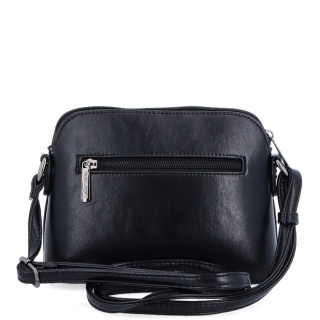 Minimalistická crossbody kabelka Le Sands materiál syntetická kůže zapínání na zip barva černá velikost malá 7710 C Zezadu