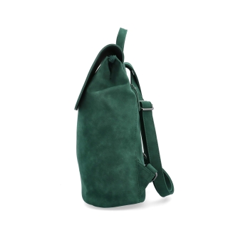 Elegantní městský batoh ze syntetiky Tangerin materiál syntetická kůže zapínání na zip barva zelená velikost střední 1100 TZE Z boku