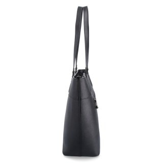 Shopperka z kůže saffiano Noelia Bolger materiál kůže barva černá velikost velká NB 0032 C Z boku