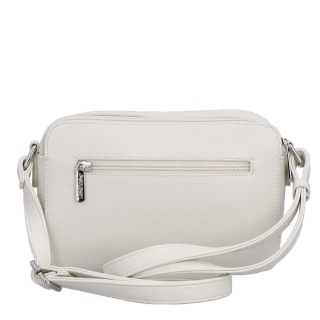 Praktická crossbody kabelka se dvěma kapsami Le Sands materiál syntetická kůže zapínání na zip barva béžová velikost malá 7717 BE Zezadu