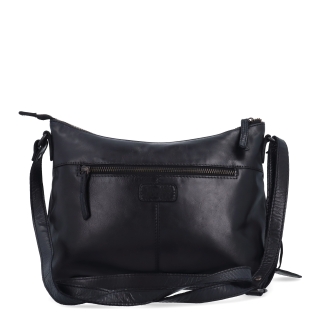 Dámská kožená crossbody kabelka Noelia Bolger materiál kůže zapínání na zip barva černá velikost střední NB 2430 C Zezadu