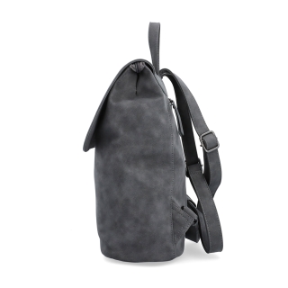 Elegantní městský batoh ze syntetiky Tangerin materiál syntetická kůže zapínání na zip barva šedá velikost střední 1100 ANT Z boku