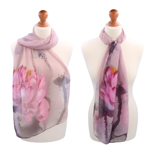 Stylový dámský šátek pro každý outfit Noelia Bolger materiál polyester barva fialová KL501 - 04